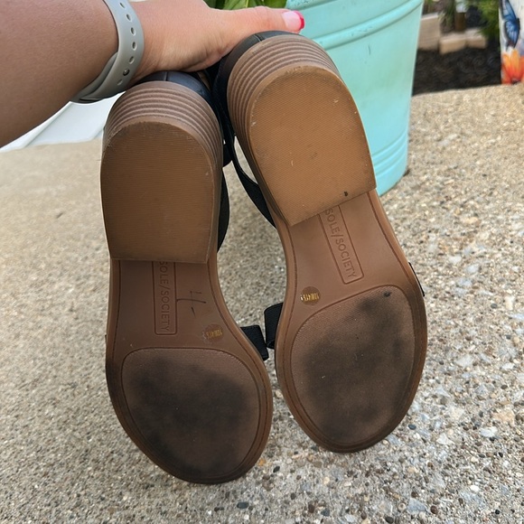 Sole Society Black Sandals with small heel size 10 Women’s - Picture 5 of 6